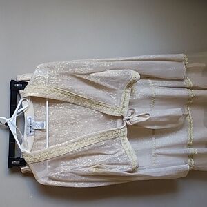 Gorgeous Victor Costa metallic two piece outfit. Shrug jacket large/skirt medium